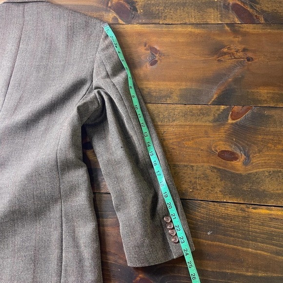 Lauren Ralph Lauren Wool Herringbone 42R Tan Brown 2 Button Blazer Sports Coat - Picture 14 of 15